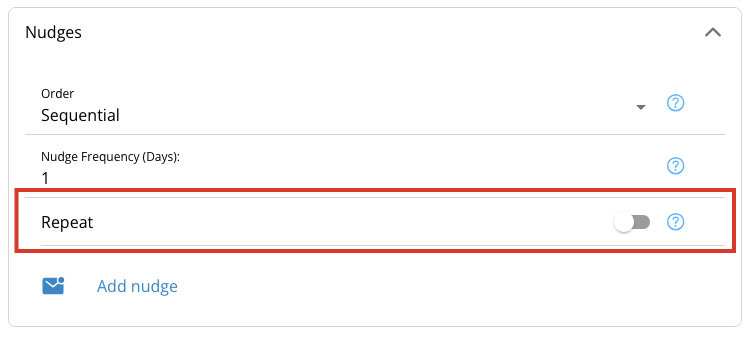 Repeat nudge